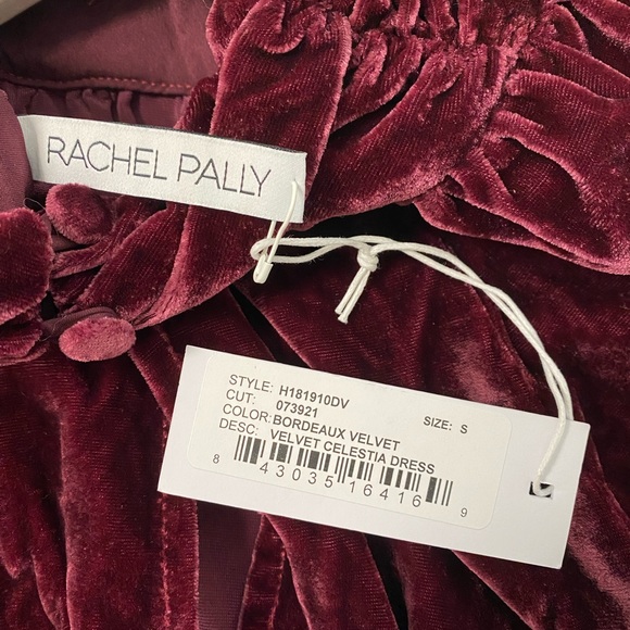 BNWT Rachel Pally small Bordeaux colour velvet dress. Regular price $225.00 - Picture 4 of 7